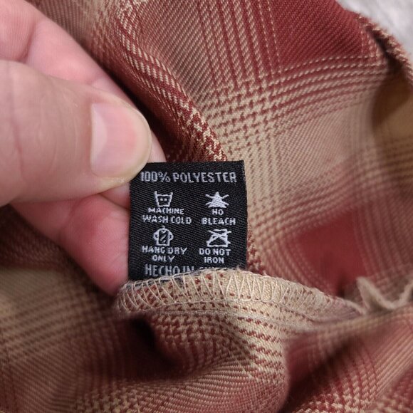 Dixxon Womens Pueblo Flannel Shirt Size 2X Red Plaid Pearl Snap Button Top - Picture 7 of 7